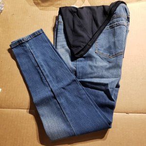 BNWT! Skinny Crop w/ Crossover Panel Medium Blue Jeans - Slight Distressing
